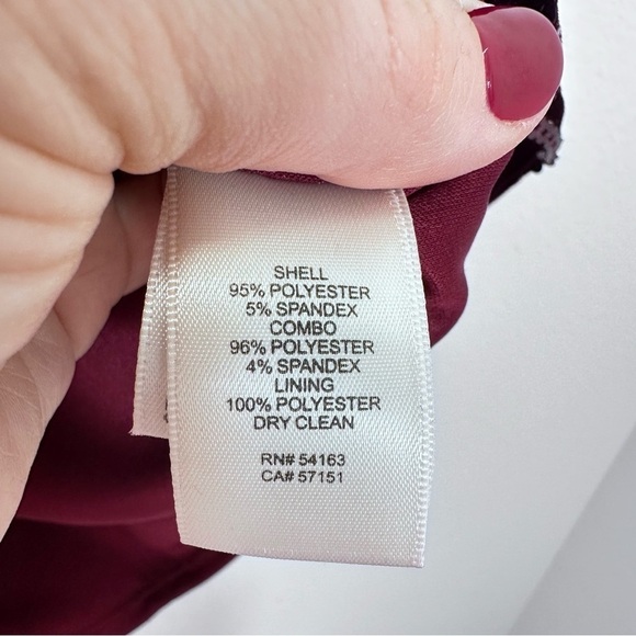 Eliza J Maroon Purple Art Deco 1920s Style Sequin Cap Sleeve Mini Dress Size 4 - Picture 3 of 5